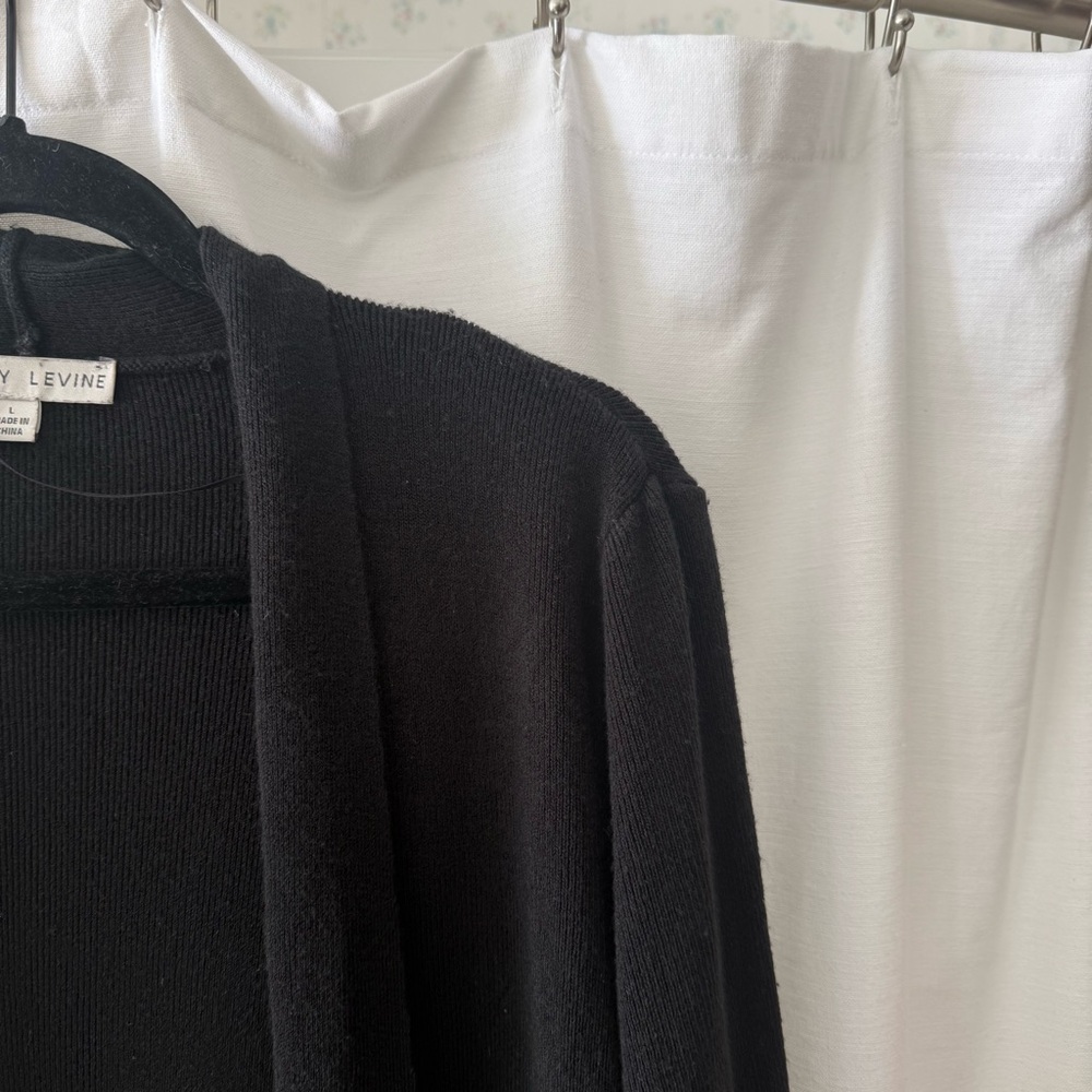 Black Long Cardigan by Larry Levine